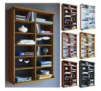 VCM bois CD DVD étagère murale étagère suspendue armoire murale vitrine Zuntisa porte vitrée bois CD DVD étagère murale étagère suspendue armoire murale vitrine Zuntisa porte vitrée Noir