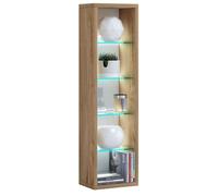 VCM Bois CD DVD Étagère sur pied Bibliothèque Rangement Déco Étagère en verre Rasato L Bois CD DVD Étagère sur pied Bibliothèque Rangement Déco Étagère en verre Rasato L Brun