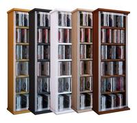 VCM Bois CD DVD Stand Étagère Armoire Rangement Étagère sur pied Support Classic Porte en verre Bois CD DVD Stand Étagère Armoire Rangement Étagère sur pied Support Classic Porte en verre Brun