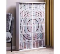 VCM bois,CD,DVD,stand,étagère,armoire,rangement,étagère sur pied,support,porte en verre,Tilano,L Blanc