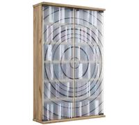VCM Bois,CD,DVD,Stand,étagère,Armoire,Rangement,étagère sur Pied,Support,Porte en Verre,Tilano,L Chêne Miel