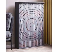 VCM bois,CD,DVD,stand,étagère,armoire,rangement,étagère sur pied,support,porte en verre,Tilano,L Gris