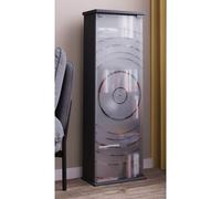 VCM bois,CD,DVD,stand,étagère,armoire,rangement,étagère sur pied,support,porte vitrée,Tilano,M