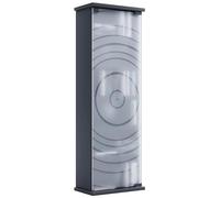 VCM Bois,CD,DVD,Stand,étagère,Armoire,Rangement,étagère sur Pied,Support,Porte vitrée,Tilano,M Anthracite