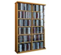 VCM Bois CD DVD Stand Étagère Armoire Rangement Étagère sur Pied Support Roma Porte en Verre Bois CD DVD Stand Étagère Armoire Rangement Étagère sur Pied Support Roma Porte en Verre Hêtre