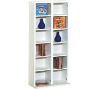 VCM Bois CD DVD Stand Étagère Rangement Étagère sur pied Milano Bois CD DVD Stand Étagère Rangement Étagère sur pied Milano Blanc