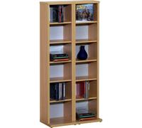 VCM Bois CD DVD Stand Étagère Rangement Étagère sur pied Milano Bois CD DVD Stand Étagère Rangement Étagère sur pied Milano Brun