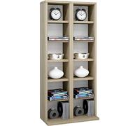 VCM Bois CD DVD Stand Étagère Rangement Étagère sur Pied Milano Bois CD DVD Stand Étagère Rangement Étagère sur Pied Milano Chêne Sonoma (scié)