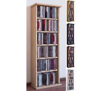VCM Bois CD DVD Stand Étagère Rangement Étagère sur Pied Vostan Bois CD DVD Stand Étagère Rangement Étagère sur Pied Vostan Cœur de Noyer