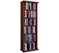 VCM Bois CD DVD Stand Étagère Rangement Étagère sur Pied Vostan Bois CD DVD Stand Étagère Rangement Étagère sur Pied Vostan Cœur de Noyer