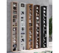 VCM Bois CD DVD Stand Rangement Étagère sur pied Bibliothèque Déco Étagère Bigol Bois CD DVD Stand Rangement Étagère sur pied Bibliothèque Déco Étagère Bigol Blanc