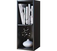 VCM Bois CD DVD Stand Rangement Étagère sur pied Bibliothèque Déco Étagère Mendas 2 compartiments Bois CD DVD Stand Rangement Étagère sur pied Bibliothèque Déco Étagère Mendas 2 compartiments Noir