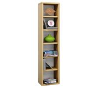 VCM Bois CD DVD Stand Rangement Étagère sur pied Bibliothèque Deko Étagère Elementa Bois CD DVD Stand Rangement Étagère sur pied Bibliothèque Deko Étagère Elementa Brun