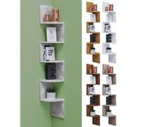 VCM Bois Étagère CD DVD Rangement Déco Étagère murale Étagère d'angle Mintis Bois Étagère CD DVD Rangement Déco Étagère murale Étagère d'angle Mintis Brun