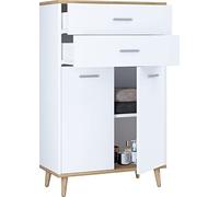 Vcm Bois Highboard Commode À Portes Battantes Tiroir Lindas Bois Highboard Commode À Portes Battantes Tiroir Lindas