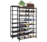 Vcm Bois,Métal,Étagère À Chaussures,Rangement Pour Chaussures,Étagère,7,Compartiments,Taliro