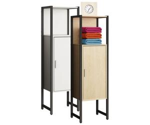 VCM Bois,métal,meuble de salle de bain,armoire middle,étagère de salle de bain,salle de bain,meuble,étagère,Edino Brun