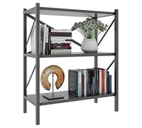 VCM Bois Métal Rangement Étagère sur pied Bibliothèque Déco Livres Étagère sur pied Insasi 2 Bois Métal Rangement Étagère sur pied Bibliothèque Déco Livres Étagère sur pied Insasi 2 Gris