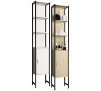 VCM Bois,Meuble de salle de bain,Stand,Etagère de salle de bain,Salle de bain,Armoire haute,Edino Brun