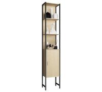 VCM Bois,Meuble de salle de bain,Stand,Etagère de salle de bain,Salle de bain,Armoire haute,Edino Brun