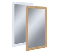 VCM Bois Mur Miroir de salle de bain Miroir de salle de bain avec étagère Balia Blanc