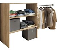VCM Bois Penderie ouverte dressing Étagère de toit pentue Dacho ll Bois Penderie ouverte dressing Étagère de toit pentue Dacho ll Brun