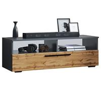 VCM Bois TV Lowboard Meuble Armoire TV Table Console Table TV Arila XL Bois TV Lowboard Meuble Armoire TV Table Console Table TV Arila XL Anthracite/Chêne Miel