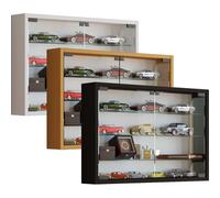 VCM Bois verre suspendu vitrine murale collectionneur vitrine Mandosa M Bois verre suspendu vitrine murale collectionneur vitrine Mandosa M Blanc