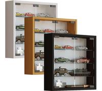 VCM vitrine Salon, Armoire vitrine, Meuble vitrine Salon, vitrine en Verre Colonne Bois Verre Suspendu vitrine Murale collectionneur vitrine Mandosa S Blanc