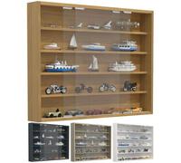 VCM vitrine Salon, Armoire vitrine, Meuble vitrine Salon, vitrine en Verre Colonne Blanc