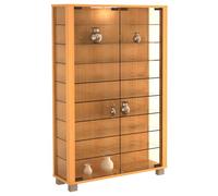 VCM Bois verre vitrine de collection vitrine de verre vitrine stand vitrine Lumo Mini Bois verre vitrine de collection vitrine de verre vitrine stand vitrine Lumo Mini Brun