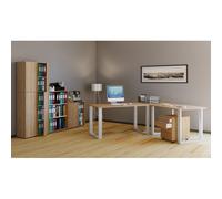 VCM Bureau d'angle Bureau informatique Table d'angle Lona 50 U Alu Blanc Bureau d'angle Bureau informatique Table d'angle Lona 50 U Alu Blanc