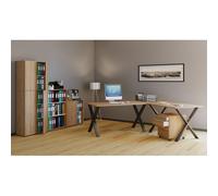 VCM Bureau d'angle Bureau informatique Table d'angle Lona 50 X Alu Noir Bureau d'angle Bureau informatique Table d'angle Lona 50 X Alu Noir