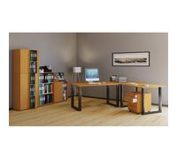 VCM Bureau d'angle Lona profondeur 50 U alu noir Bureau d'angle Lona profondeur 50 U alu noir