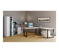 VCM Bureau d'angle Lona profondeur 50 U alu noir Bureau d'angle Lona profondeur 50 U alu noir