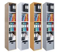 VCM Bureau en bois Étagère à livres Étagère à dossiers Étagère à classeurs Étagère à livres Lona l 5f Bureau en bois Étagère à livres Étagère à dossiers Étagère à classeurs Étagère à livres Lona l 5f 