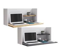 VCM Bureau suspendu en bois Table de travail murale Workas Bureau suspendu en bois Table de travail murale Workas Multicolore