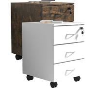 VCM Caisson roulant Caisson d'appoint Caisson de bureau Roulettes roulantes Tiroir Baula L Caisson roulant Caisson d'appoint Caisson de bureau Roulettes roulantes Tiroir Baula L Brun