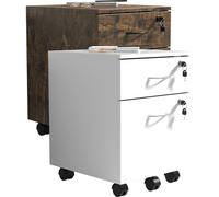 VCM Caisson roulant Caisson d'appoint Caisson de bureau Roulettes roulantes Tiroir Dossiers suspendus Baula M Brun