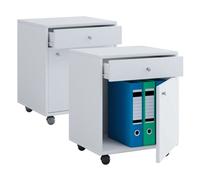 VCM Caisson roulant en bois Caisson de bureau tiroir Masola Caisson roulant en bois Caisson de bureau tiroir Masola Blanc