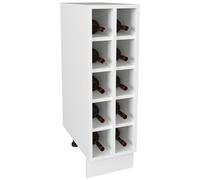 VCM Casier à vin Largeur 25 cm Étagère Étagère de cuisine Élément bas Cuisine Esilo Blanc