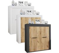 VCM Commode en bois Sideboard Highboard Armoire Usilo 2 portes battantes Commode en bois Sideboard Highboard Armoire Usilo 2 portes battantes Multicolore