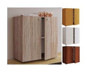 VCM Commode en bois Sideboard Highboard Armoire Vandol 1 portes battantes Commode en bois Sideboard Highboard Armoire Vandol 1 portes battantes Brun