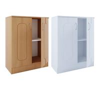 VCM Commode en bois Sideboard Highboard Buffet Armoire Balia 2 portes battantes Commode en bois Sideboard Highboard Buffet Armoire Balia 2 portes battantes Blanc