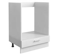 VCM Esilo Armoire de Four encastrée avec Compartiment supplémentaire Blanc Largeur 60 cm