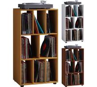 VCM Étagère à disques en bois Séparateur de pièce LP Étagère à médias Archivage Schaltino Étagère à disques en bois Séparateur de pièce LP Étagère à médias Archivage Schaltino Brun