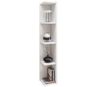 VCM Étagère d'angle en bois Stand Rangement Étagère sur pied Bibliothèque Déco Étagère Honsa Étagère d'angle en bois Stand Rangement Étagère sur pied Bibliothèque Déco Étagère Honsa Blanc