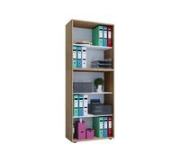 VCM Bois Bureau Stand Étagère Livres Classeurs Étagère à dossiers Étagère à livres Lona 5f Bois Bureau Stand Étagère Livres Classeurs Étagère à dossiers Étagère à livres Lona 5f Brun