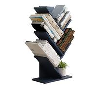 VCM Étagère de rangement en bois sur pied, bibliothèque décorative pour livres, étagère sur pied Nulis L