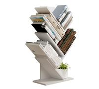 VCM Étagère de rangement en bois sur pied, bibliothèque décorative pour livres, étagère sur pied Nulis L